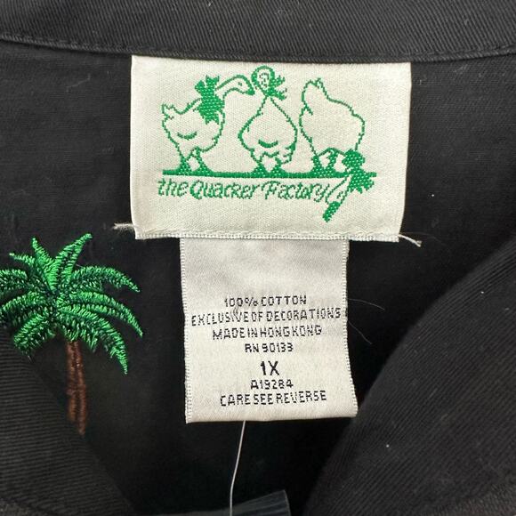 The Quacker Factory Jacket Womens L Black Zebra Giraffe Monkey Safari Palm Trees - Picture 5 of 9
